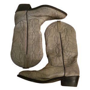 Palomino 10.5D Gray Western Cowboy Boots Cosplay Costume Leather Rodeo Rockabill